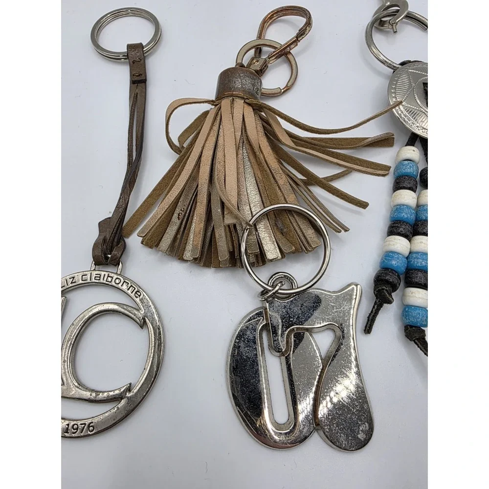 Lot Of 5 Key Chains, Western, Tassels Beaded